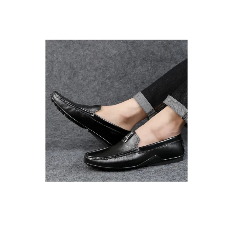 CKVUSAMG Gommino Loafers Unisex Black/White-7