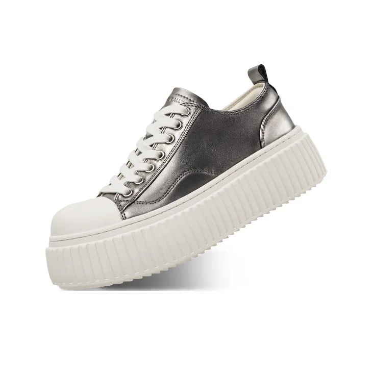 CHERYKALLY Low-Top Skateboard Shoes Women's Gunmetal-5