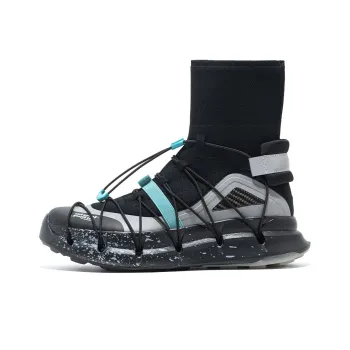 CARBONSTAR BLITE Gongfu Series Cushioned Wear Resistant Support Mid Top Casual Running Shoes Unisex Black Gray