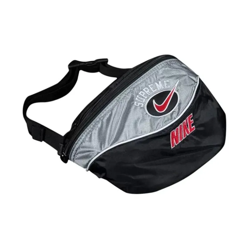 Supreme Nike Collaboration SS19 Nylon Sling Bag, Fanny Pack Regular Unisex Silver-2
