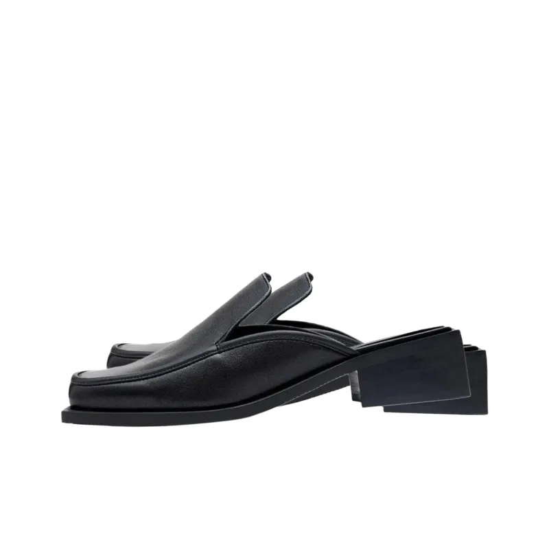 ST. AGNI Wrap-toe Slippers Women's Black-2