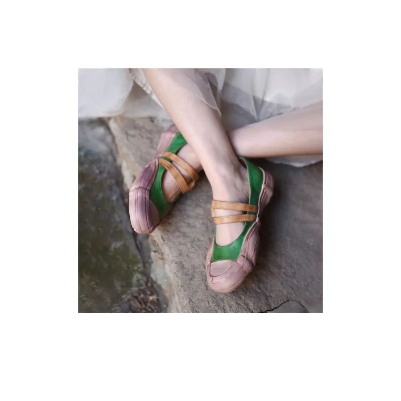 ARTMU Women's Casual Shoes Women's Low Top Green-10
