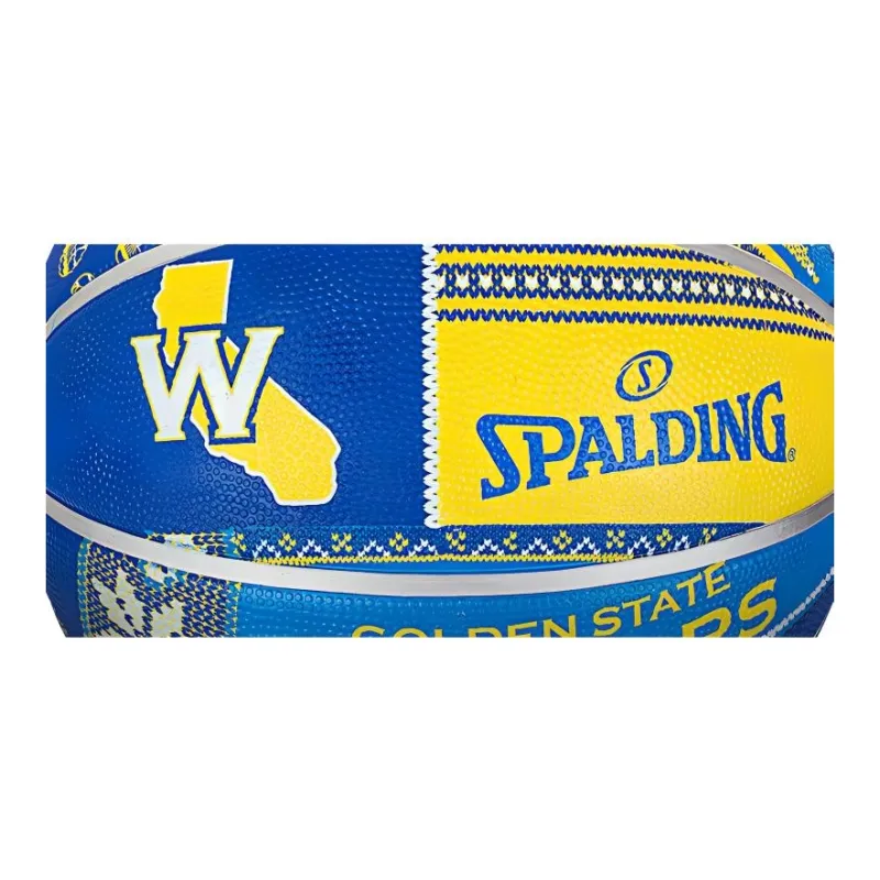 SPALDING Rubber Basketball Blue Yellow Size 7 Ball Training Unisex-5