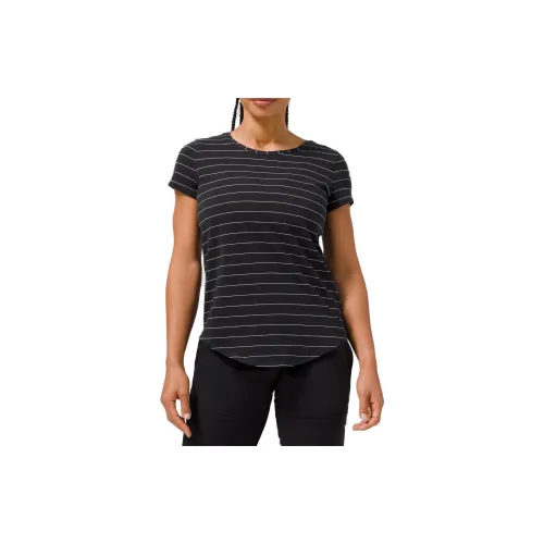 Lululemon Love T-Shirts Women's Stripes Black/White