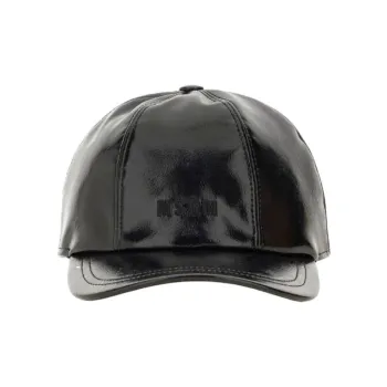 MSGM Logo Embroidered Elasticated Strapped Baseball Cap