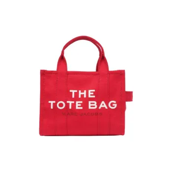 MARC JACOBS Cotton Patchwork Canvas Tote Bag Shopping Bag Shoulder Bag Crossbody Bag Handbag Small Size Women's Red
