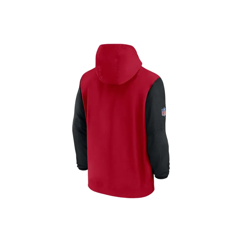 Nike San Francisco 49ers Sideline Pre-Game Player Men's Nike Nfl 1/2-Zip Hooded Jacket-1