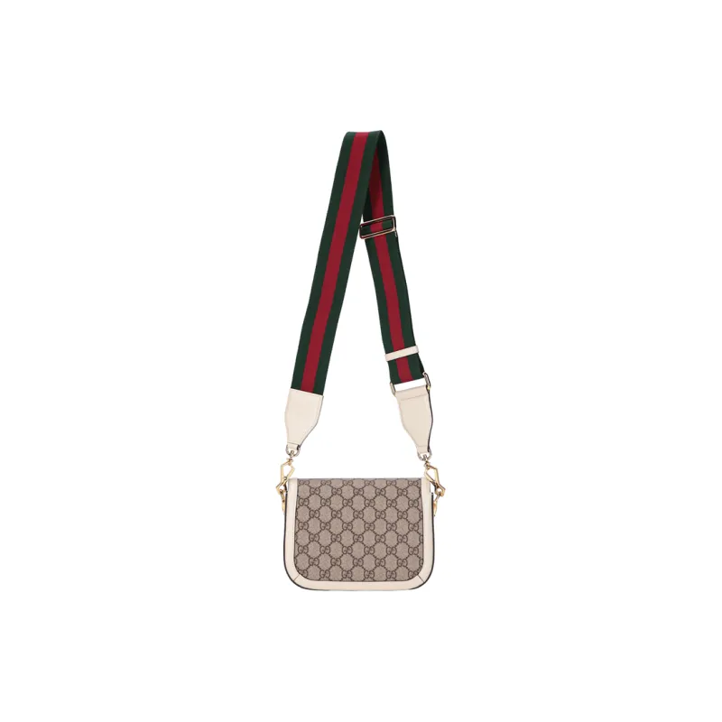 GUCCI Horsebit 1955 Mini Bag Beige/White-5