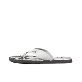Adidas Cloudfoam Rubber Sole Slide Slippers Men's Gray White