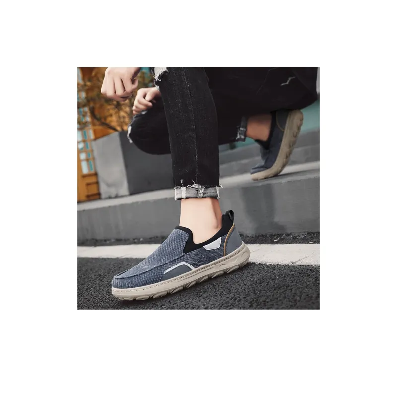 Bull charm Gommino Loafers Men Denim Gray/Denim Blue/Black-7