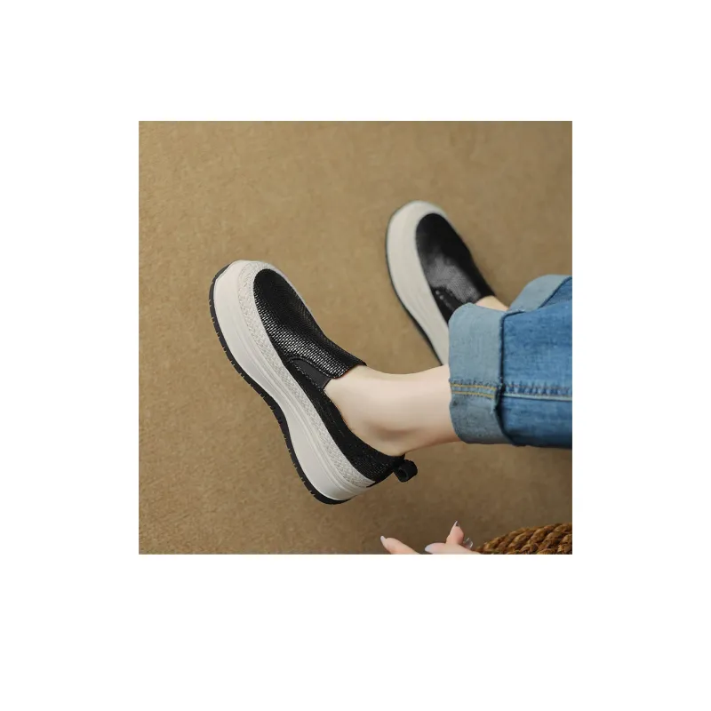 AIQINISHA Loafers Women's Silver/Black-1