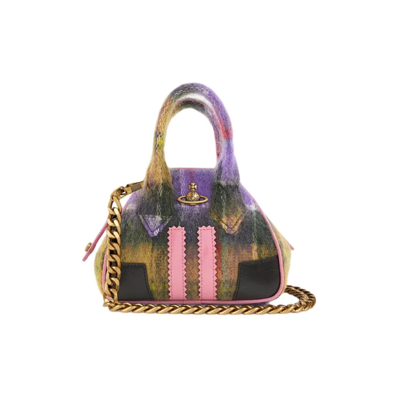 Vivienne Westwood Shoulder Bag Crossbody Bag Handbag Wool Mini Women's Multicolor-1