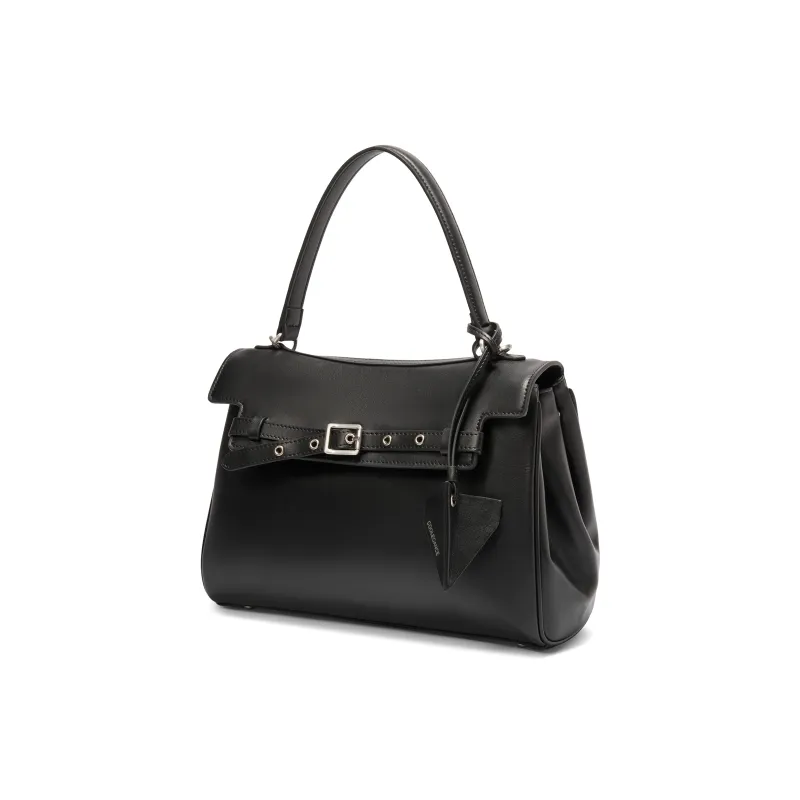 BELLE Cow Leather/Artificial Leather Handbag, Crossbody Bag Women's Black/Coffee-1