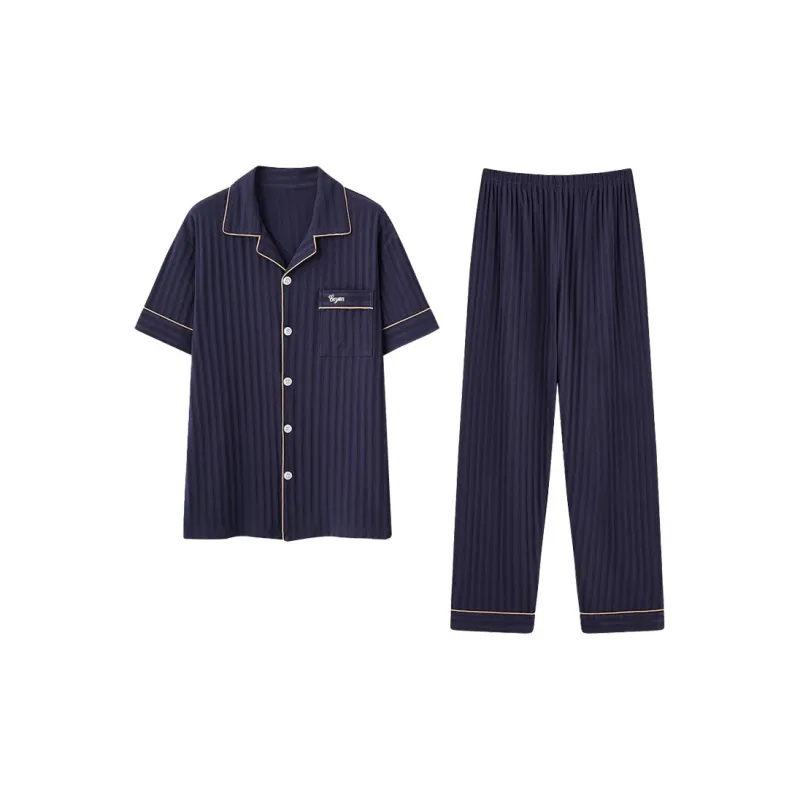 Ordifen Pajama Set Men's Dark Blue-0