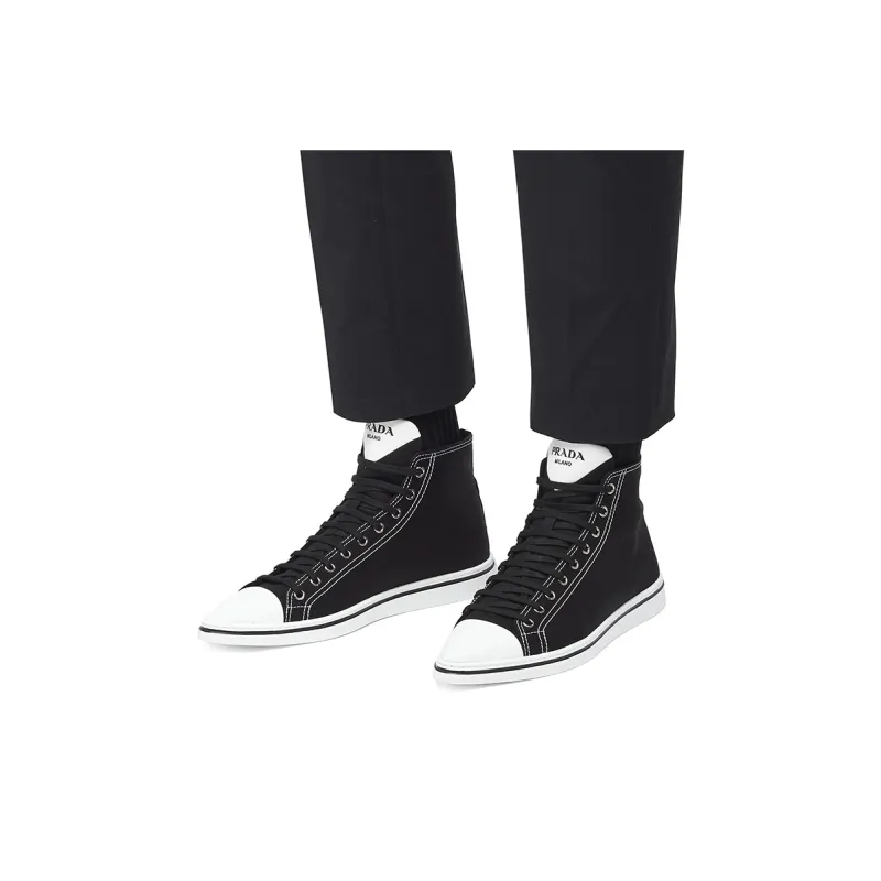 PRADA Skateboard Shoes Men's Black-6