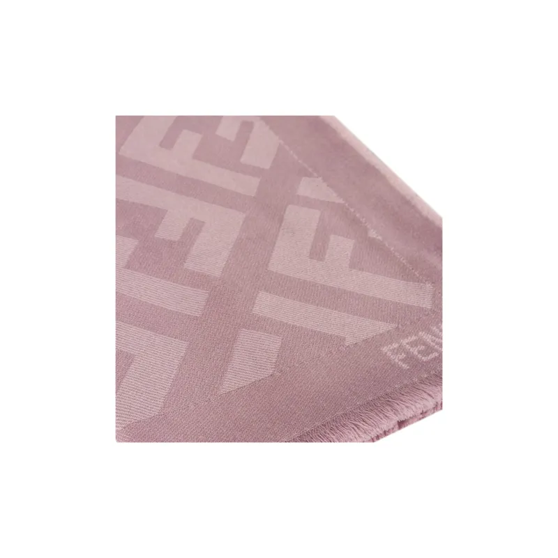 FENDI Wool Knit Scarves Women's Pink-2