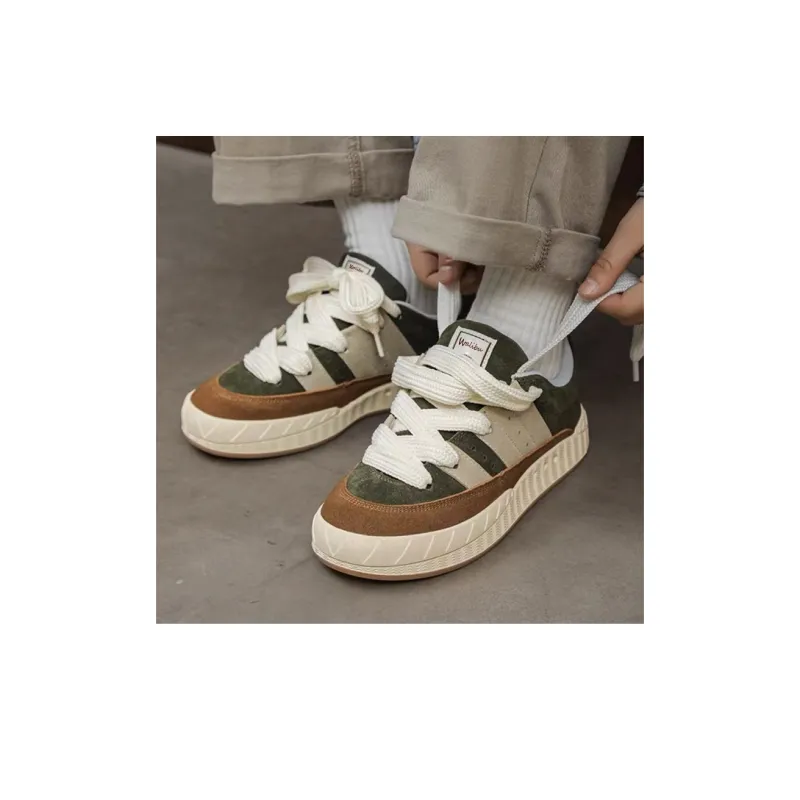 Varib Anti-Slip Wear-Resistant Low-Top Casual Shoes Unisex Green-4