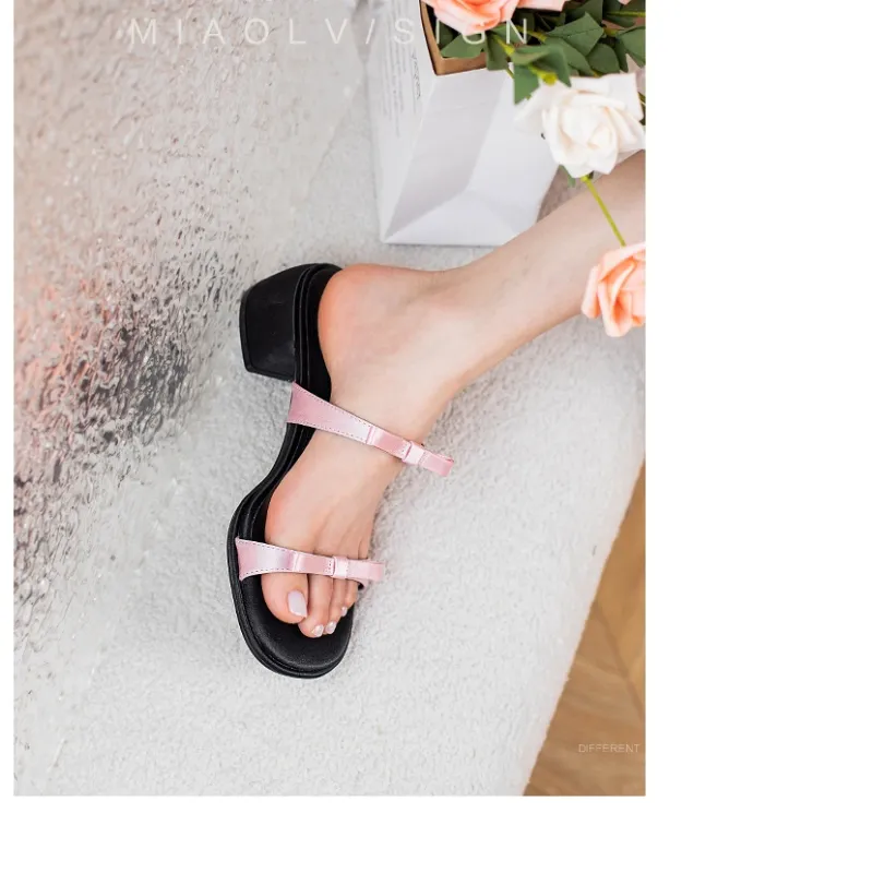Wonderful Couple Slide Slippers 5cm Women's-3
