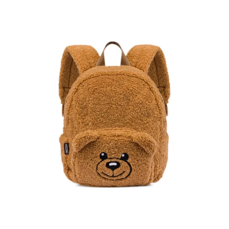 MOSCHINO Kids Teddy Bear Fleece texture Backpack-0