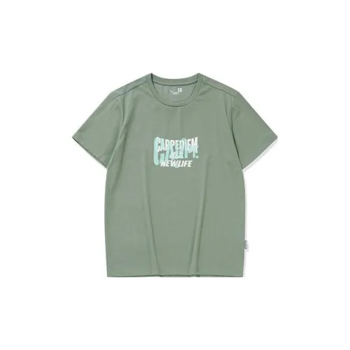 QIAODAN Beach Party T-Shirts Unisex Oil Gray Green