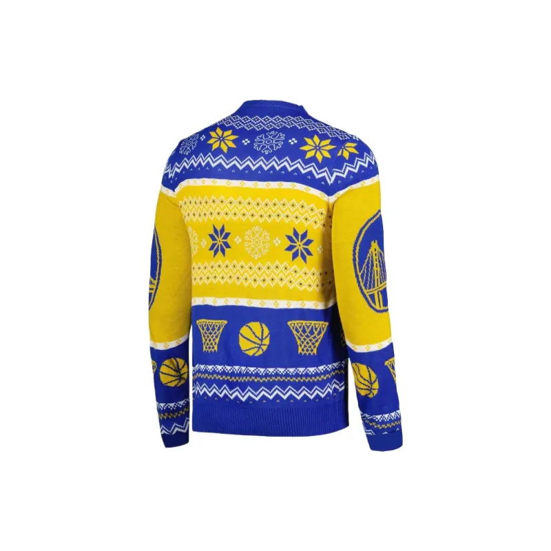 NBA Golden State Warriors Sweater Men's Blue Yellow-1