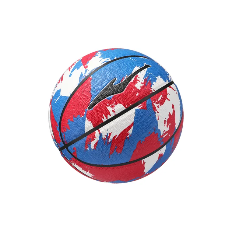 Erke Rubber Basketball Graffiti Red Size 7 Ball Training Match Unisex-1