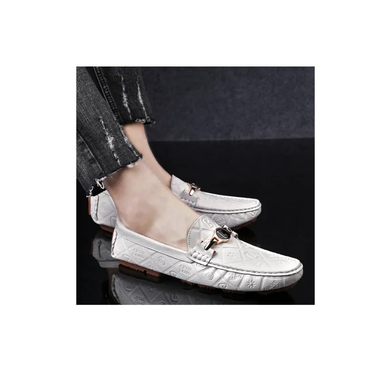 CKVUSAMG Gommino Loafers Men Black/White/Blue-21