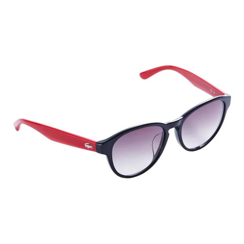 LACOSTE Plate Frame Round Sunglasses Unisex Black-3