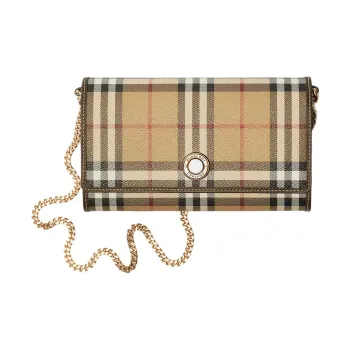 Burberry Smooth Calf Leather Wallets Shoulder Bag Crossbody Bag Women's Archive Beige With Military Style Accents