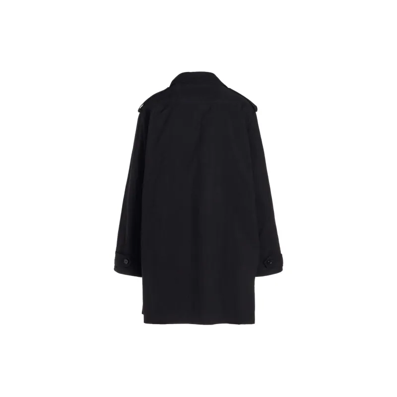 Yohji Yamamoto Ground Y FW24 Trench Coat Unisex Black-2