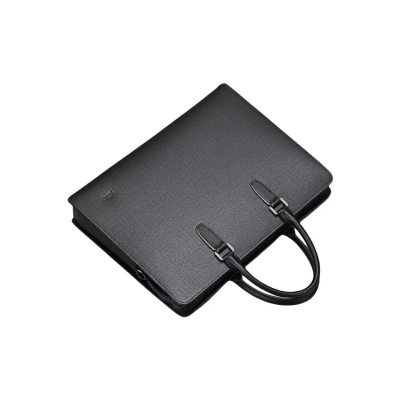 GOLDLION Cow Leather Handbag Large Size Men's Black-9