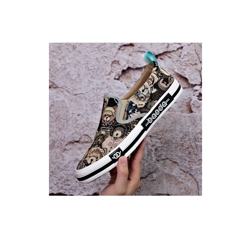 Baoda Durable Breathable Low-Top Canvas Shoes Men's-7
