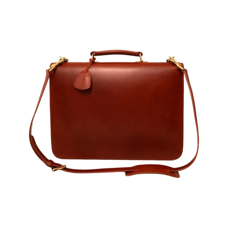 ETTINGER Buttero Leather Crossbody One Shoulder Handbag Unisex Hazelnut-2