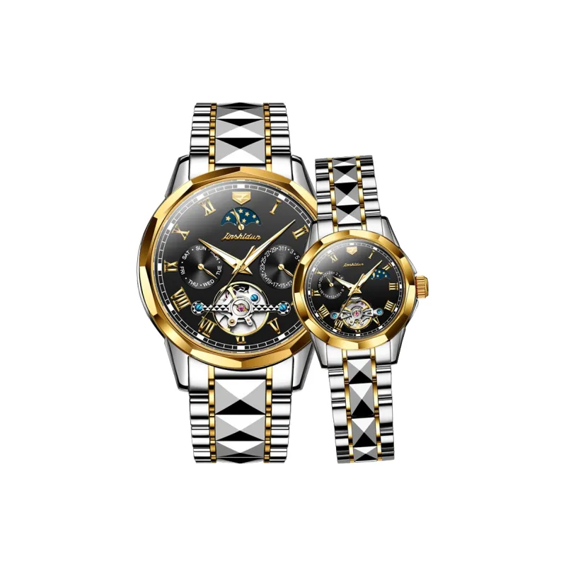 Jin Shi Dun Smart Series JSD.8937N2 Mechanical Movement Stainless Steel Watchband Watch Unisex White Dial-10