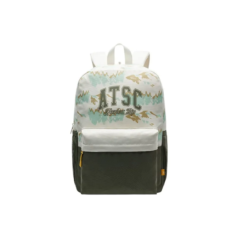 Anta Life Collection PU Backpack Regular Unisex Light Smoke Gray/Light Army Green-0
