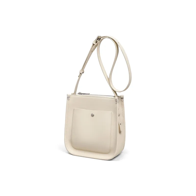 MILLIE'S Cow Leather Patchwork Synthetic Leather Shoulder Bag Crossbody Bag Regular Women's Black/White-9