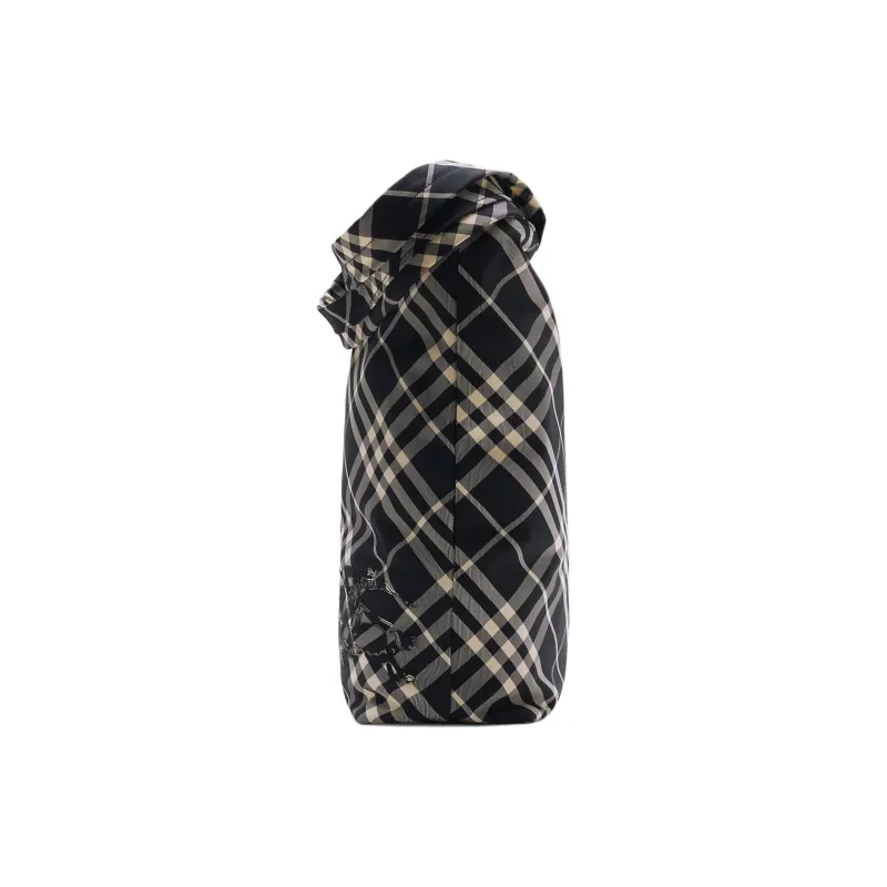 Burberry Polyester With Polyurethane Tote Bag, Shopping Bag, Shoulder Bag, Handbag Men's Black & Calico-1