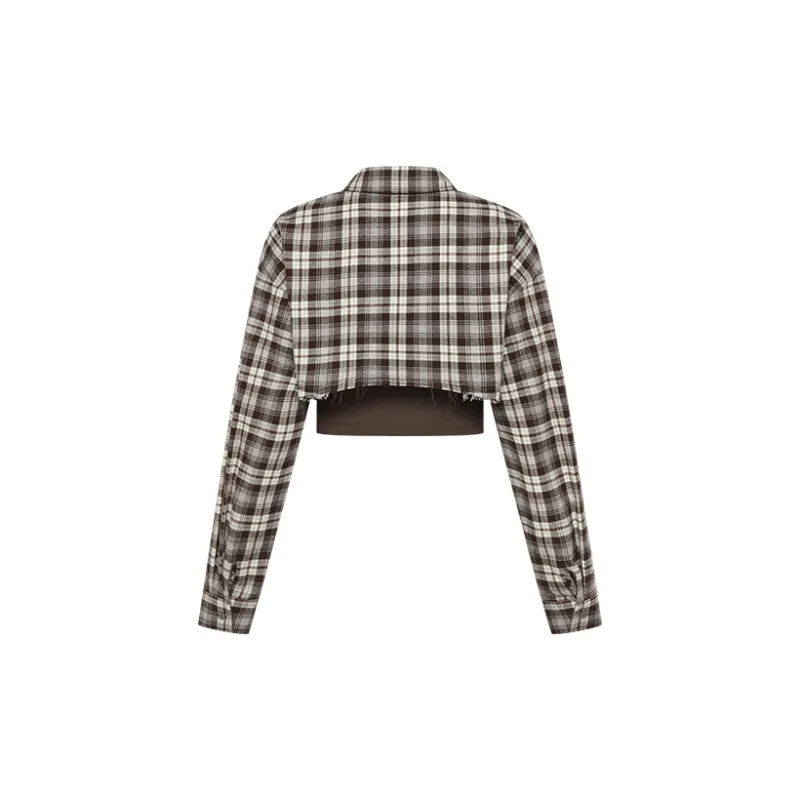 URBAN REVIVO Shirts Women's Brown Plaid-1