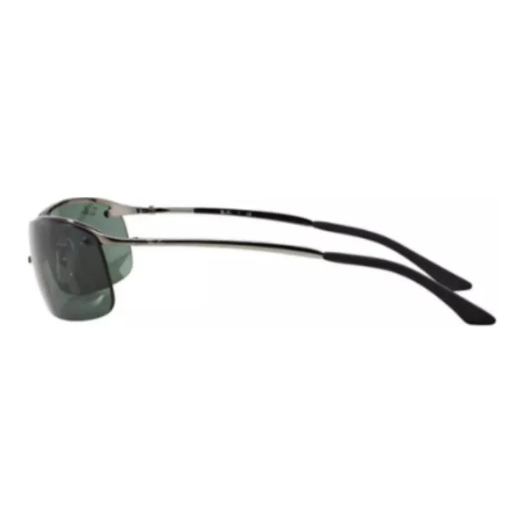 RayBan Metal Square Sunglasses Men's Black/Bronze-4