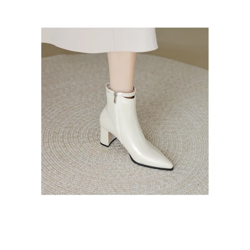 【dme】 Ankle Boots 7.5cm Women's Ecru-4