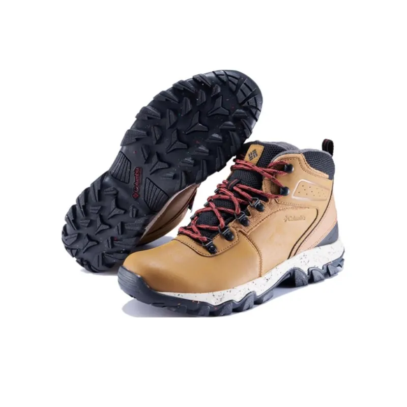 Columbia Newton Ridge Plus 2 Slip Resistant Water Resistant Mid Top Hiking Shoes Men's Camel-4