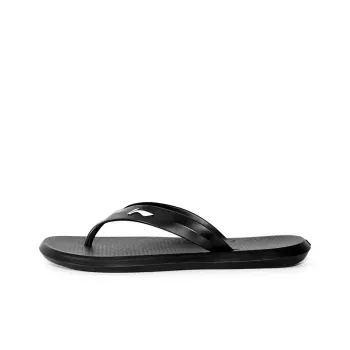 LiNing Odor Resistant Abrasion Resistant Slip Resistant Quick Dry Antibacterial Flip Flops Men's Black