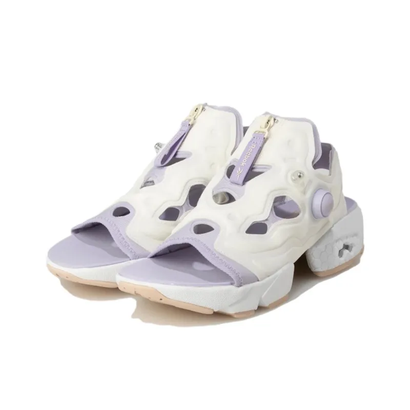 Reebok Instapump Fury Beach Sandals Women's White Purple-2