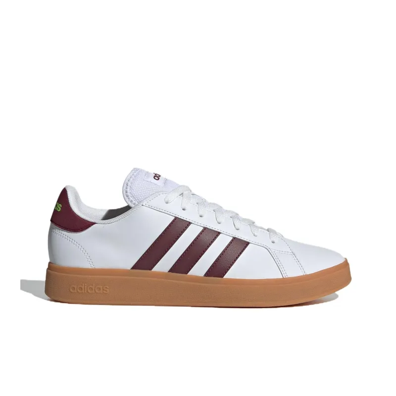 Adidas GRAND COURT Anti Slip Wear Resistant Low Top Skateboard Shoes Men's White-1