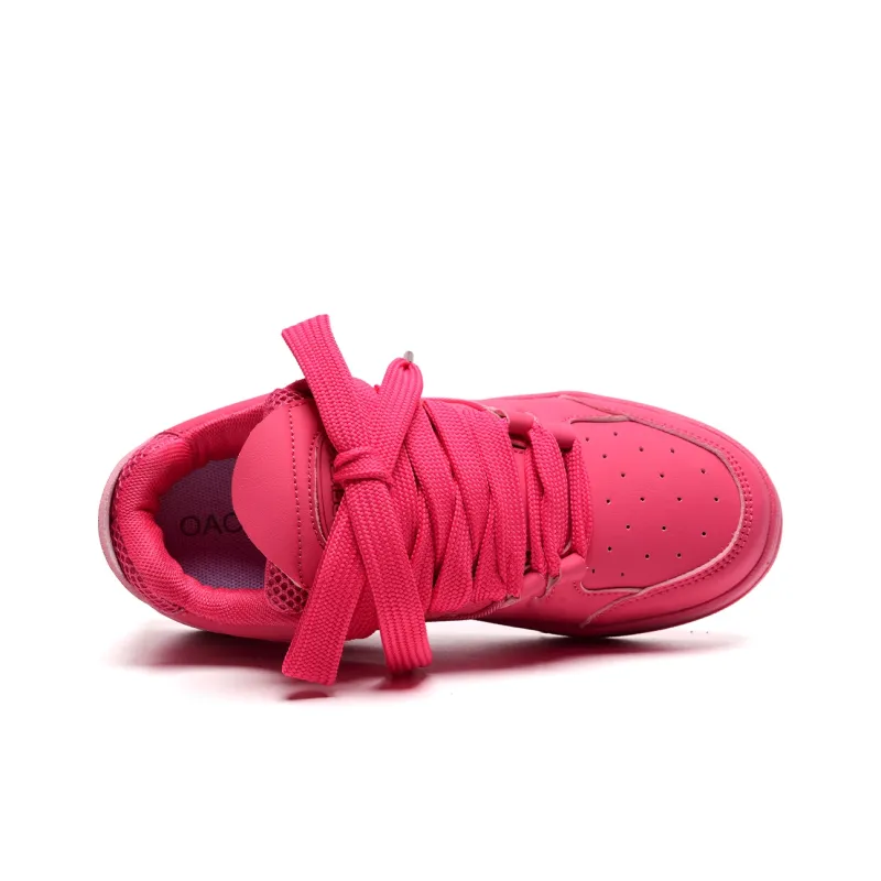 OAOQ Wear resistant And Lightweight Low Top Skateboard Shoes Unisex Dragon Fruit-6