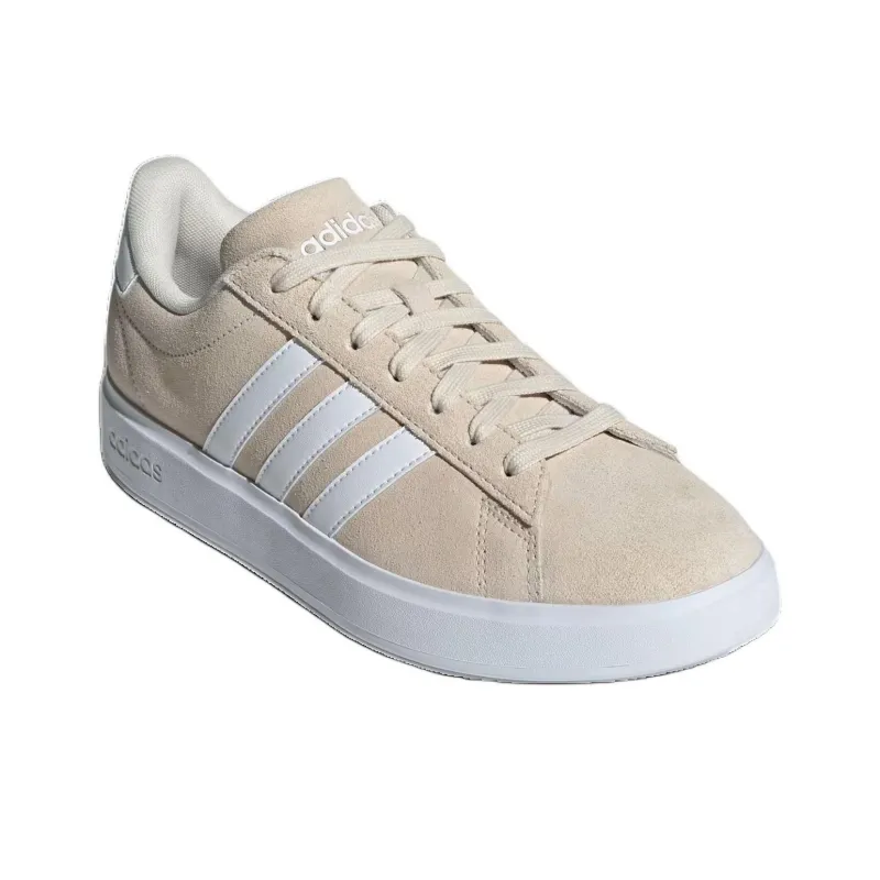 Adidas GRAND COURT 2.0 Wear Resistant Low Top Skateboard Shoes Women's Beige Yellow-2