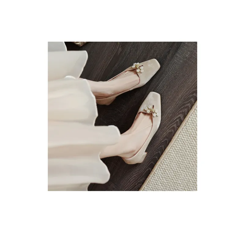 RAPHAEL SONA Chunky Heel High Heels 5.5cm Women's-6