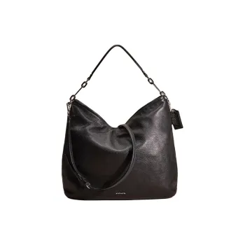 COACH Madison Leather Hobo Bag Crossbody One Shoulder Handbag Large Size Women's Black
