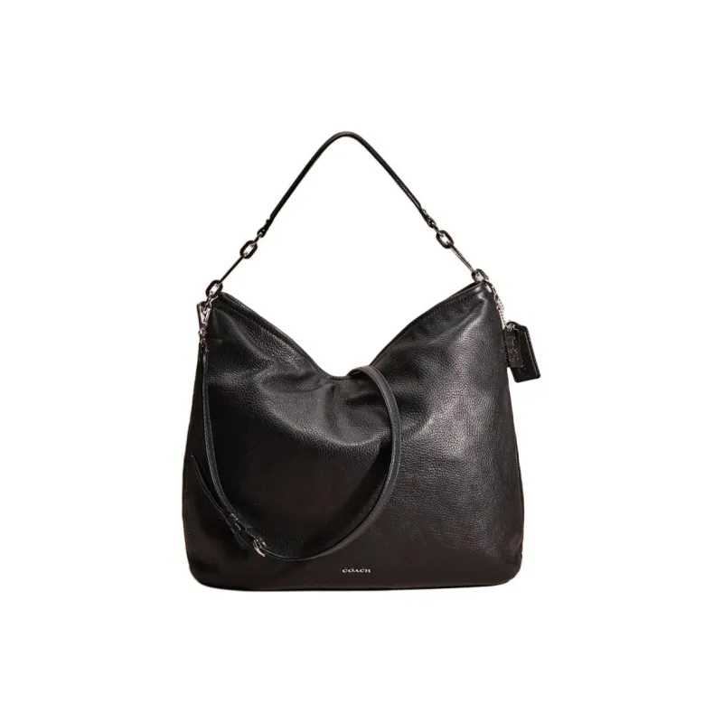 COACH Madison Leather Hobo Bag Crossbody One Shoulder Handbag Large Size Women's Black-0