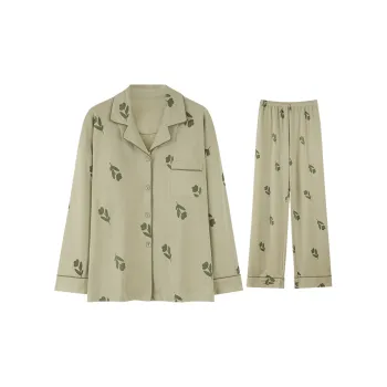 Lan Miao Pajama Set Women's Light Green